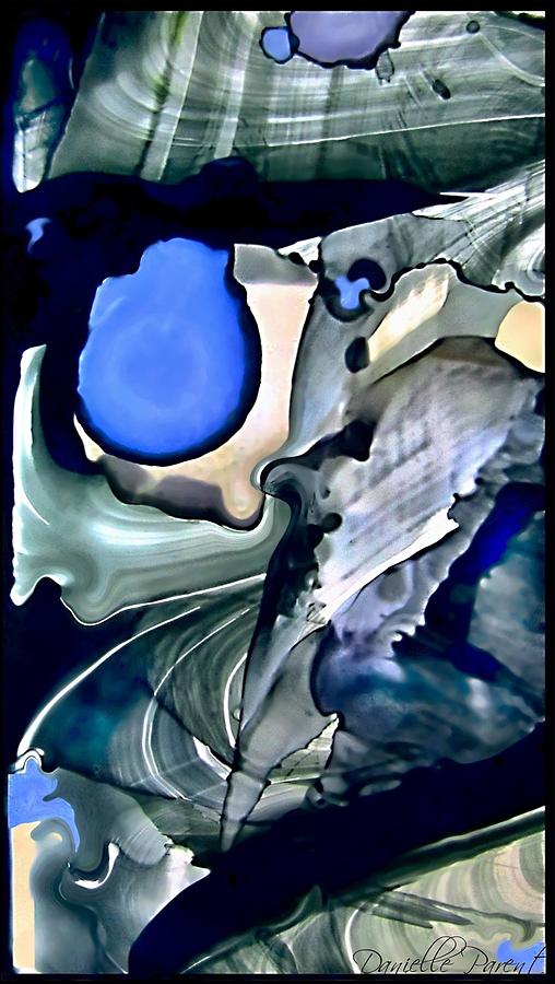 Navy Blue Sage Abstract Alcohol Inks by Danielle Parent Navy Blue Sage Abstract Alcohol Inks by Danielle Parent