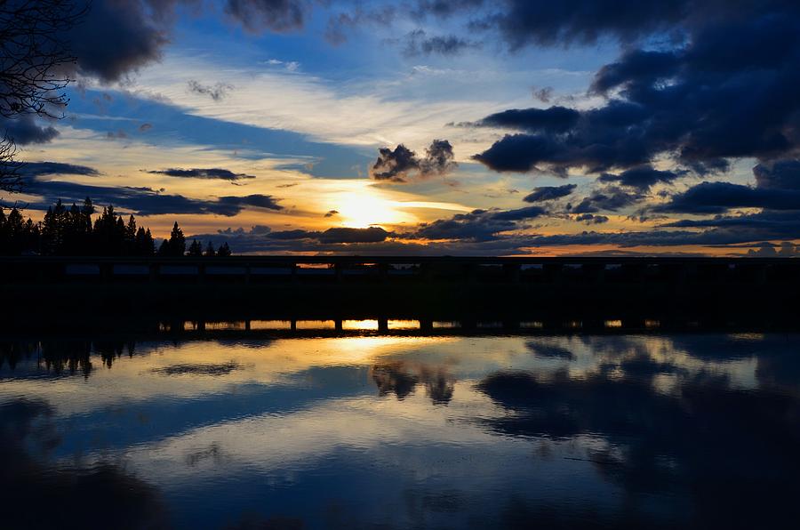 Navy Blue Sunset Photograph by Marilyn MacCrakin