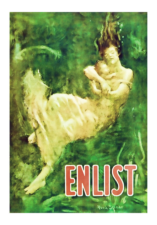 Navy Enlistment Ww1 Art Mixed Media by Presented By American Classic Art Navy Enlistment Ww1 Art Mixed Media by Presented By American Classic Art