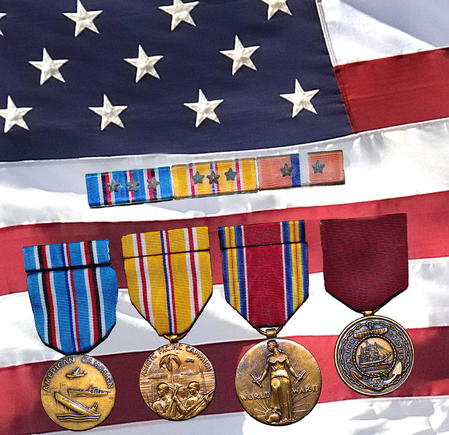Us Navy Photograph - Navy Medals by Jamieson Brown