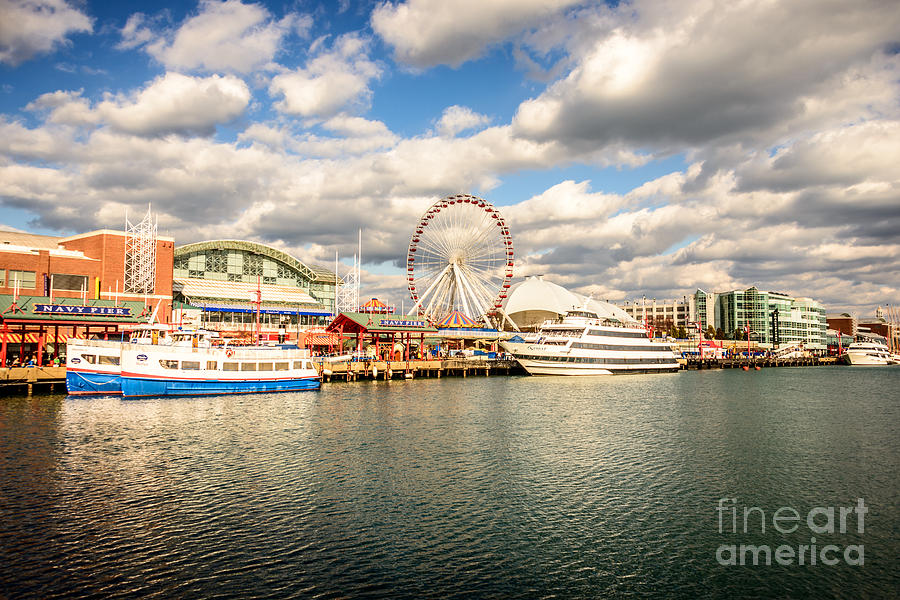 Chicago Photograph - Navy Pier Chicago Photo by Paul Velgos