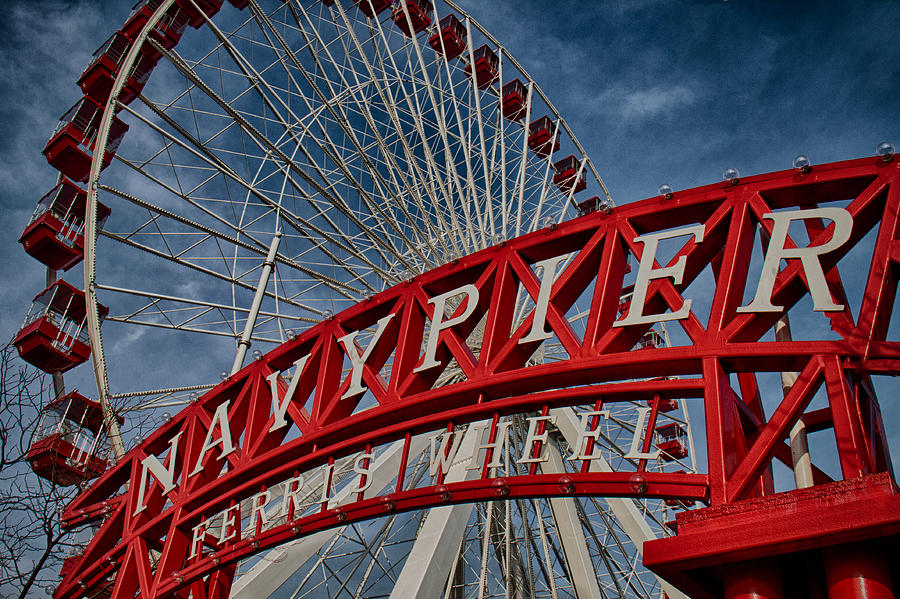 Navy Pier Ferris Wheel Photograph by Mike Burgquist | Fine Art America