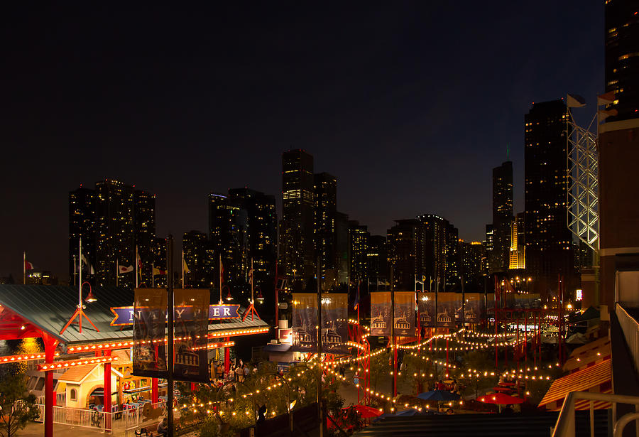 Chicago Photograph - Navy Pier Skyline 3 by Chris McCown