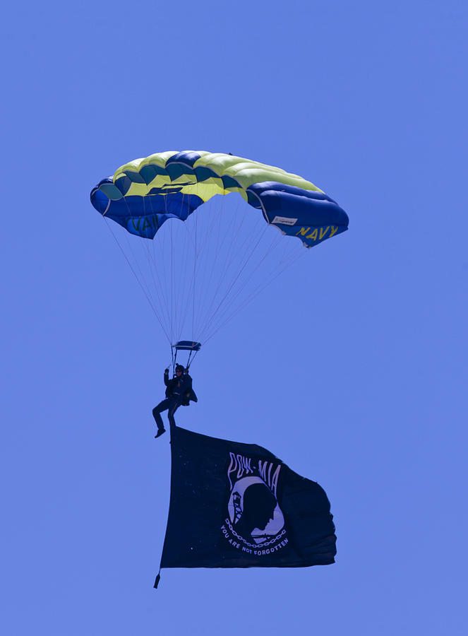 Navy Seal Leap Frogs POW Flag Photograph by Donna Corless