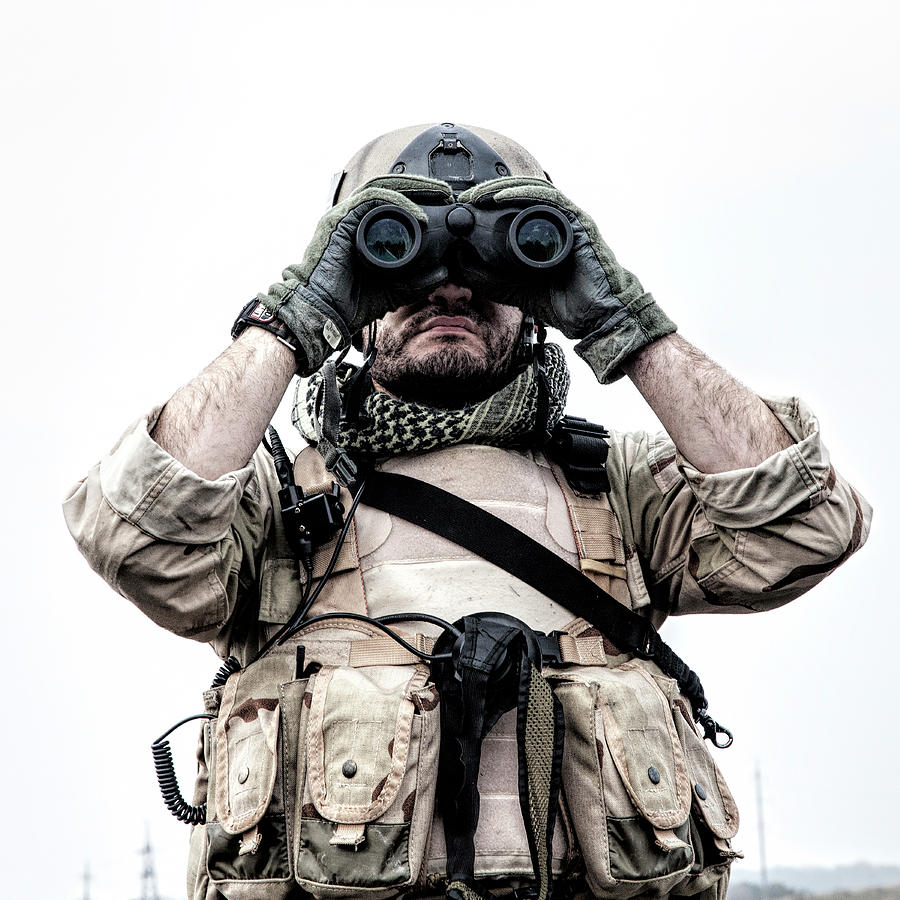 Navy Seal Scout Looking Photograph by Oleg Zabielin