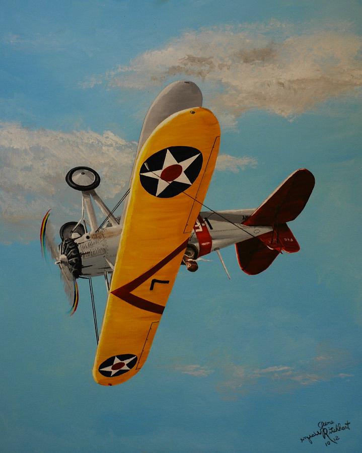 Navy Sky Painting by Gene Ritchhart