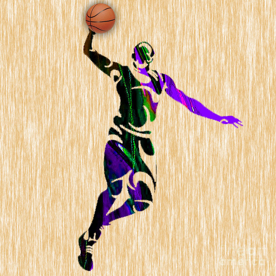 NBA Basketball Player Mixed Media by Marvin Blaine