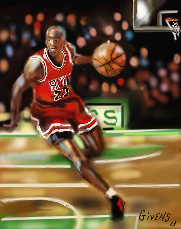 NBA Legend Micheal Jordan Painting by Mark Givens | Fine Art America