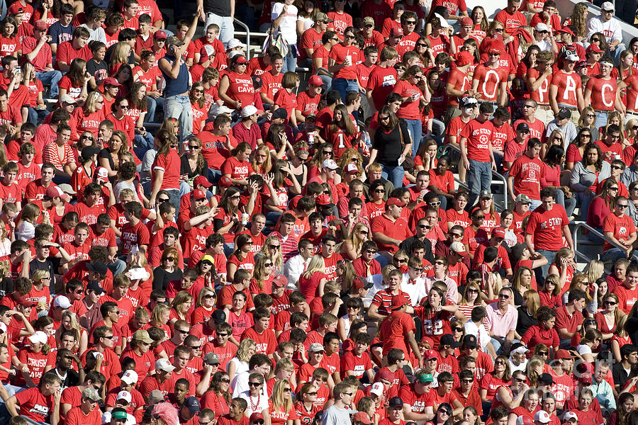 NC State Wolfpack Football Fans Wearing Red Photograph by Jason O ...