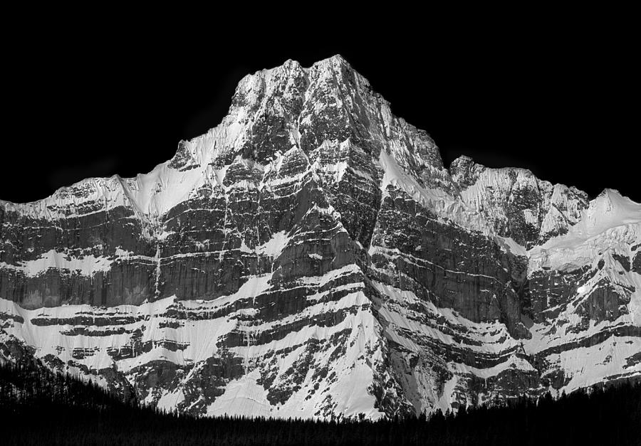 1M3674-BW-H-NE Face Howse Peak Photograph by Ed  Cooper Photography