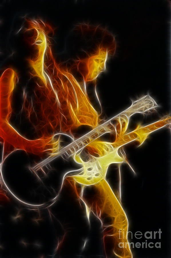 Music Photograph - Neal Schon-GC5A-Fractal by Gary Gingrich Galleries