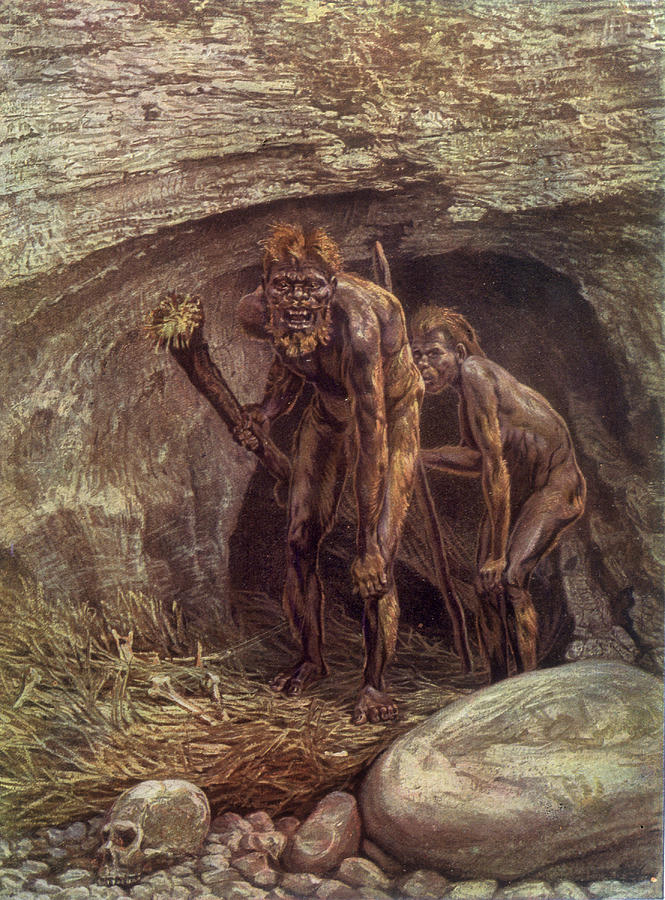 Neanderthaloid Man Our Probable Drawing by Mary Evans Picture Library