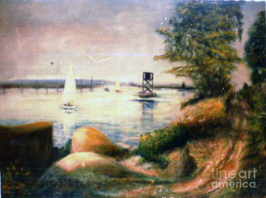 Near Greenwich Painting by Michael Anthony Edwards