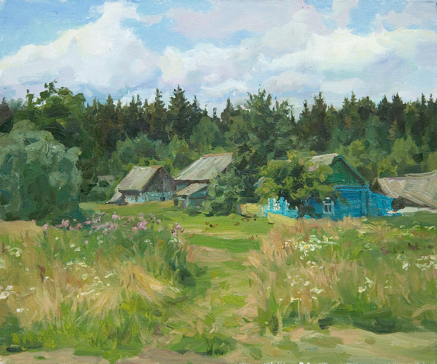 Summer Painting - Near the forest by Victoria Kharchenko
