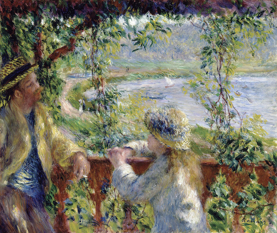 Near the Lake or By the Water Painting by Pierre-Auguste Renoir