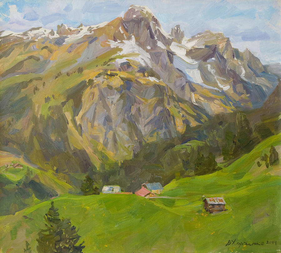 Near Tops Of Tyrolean Mountains Painting