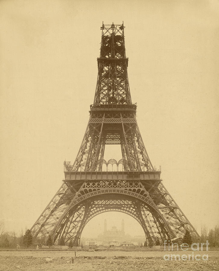 Nearly-finished Eiffel Tower, 1888 Photograph by Getty Research Institute