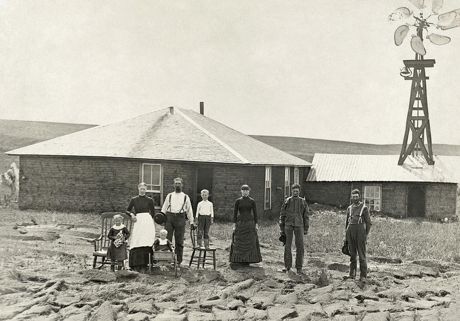 Nebraska Settlers, C1885 Photograph by Granger