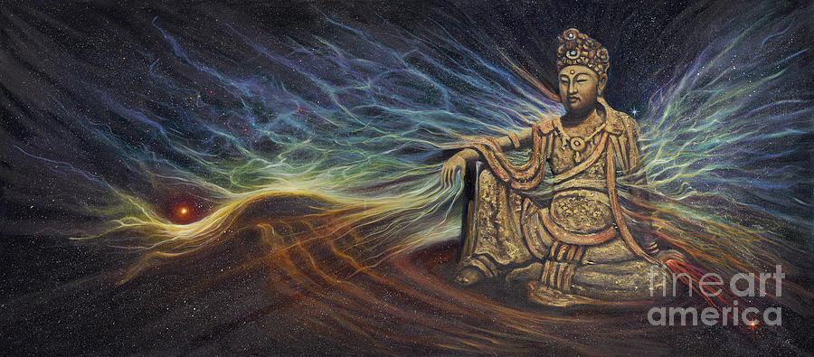 Celestial Buddha Painting by Birgit Seeger-Brooks