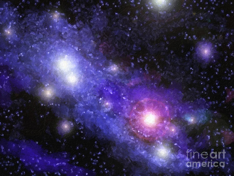 Nebula Digital Painting Painting by Antony McAulay