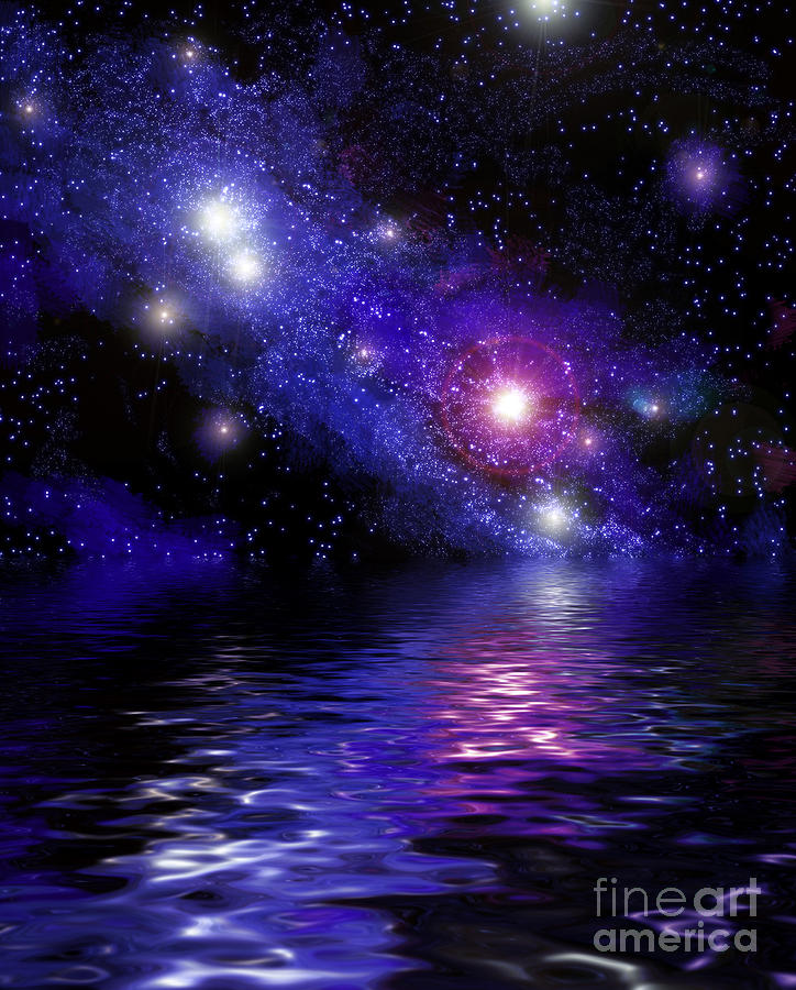 Nebula Reflection Digital Art by Antony McAulay