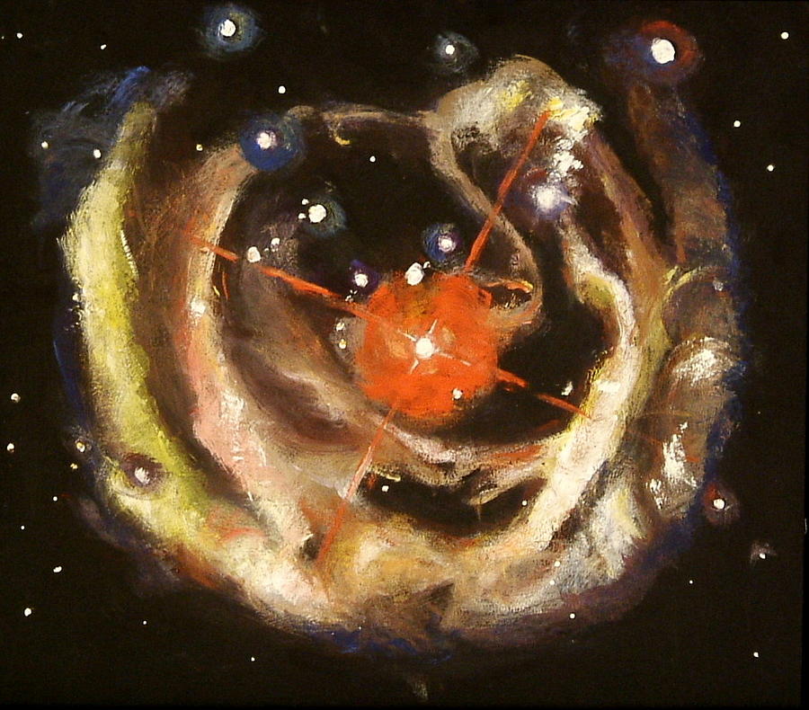 Space Painting - Nebula by Sheila Diemert