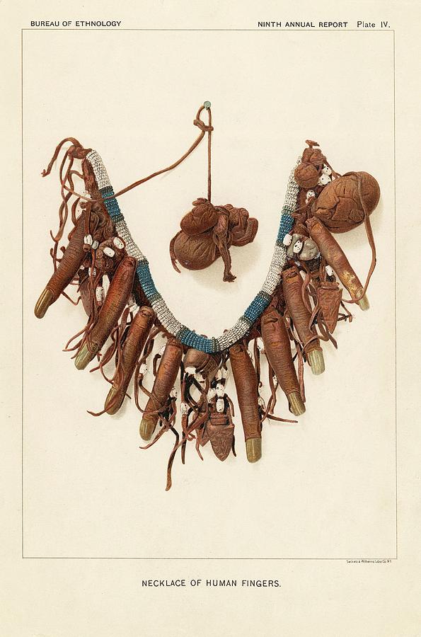 Necklace Of Human Fingers Photograph by Art And Picture Collection/new York Public Library
