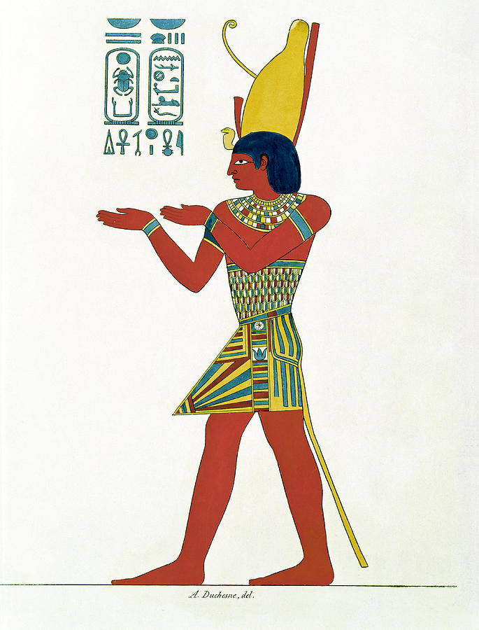 Profile Photograph - Nectanebo I 380-362 Bc Wearing The Double Crown Of Upper And Lower Egypt, From Monument De Legypte by A. Duchesne Profile Photograph - Nectanebo I 380-362 Bc Wearing The Double Crown Of Upper And Lower Egypt, From Monument De Legypte by A. Duchesne