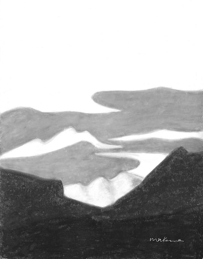 Nederland Afternoon Black and White Painting by Carrie MaKenna