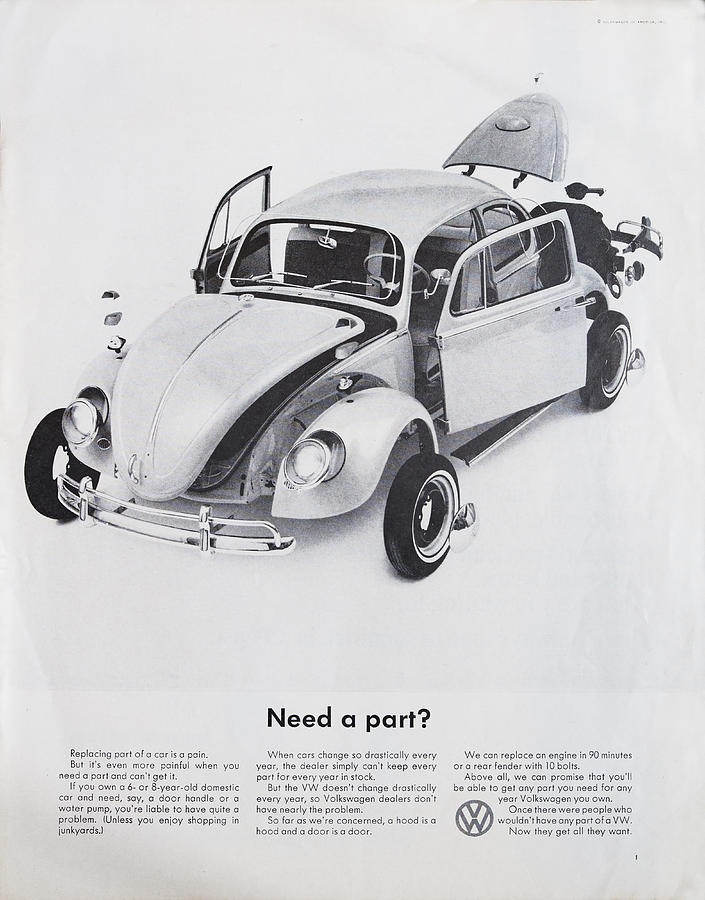Volkswagen Beetle Digital Art - Need A Part? by Georgia Clare