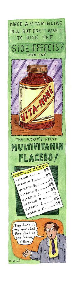 Need A Vitamin Like Pill Drawing by Roz Chast