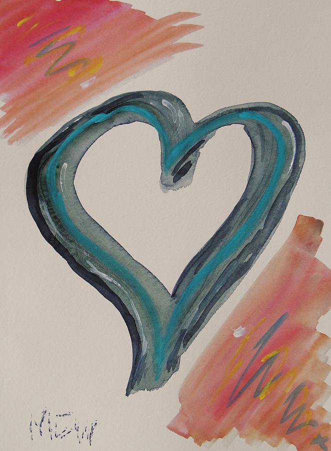 Need for a Blue Heart Painting by Mary Carol Williams
