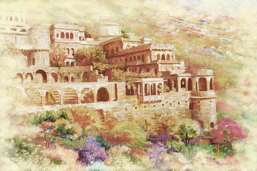 Neemrana Fort Palace Painting by Catf