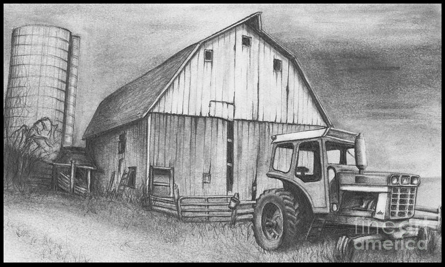 Neglected Barn Drawing by Jimmy Wood - Fine Art America