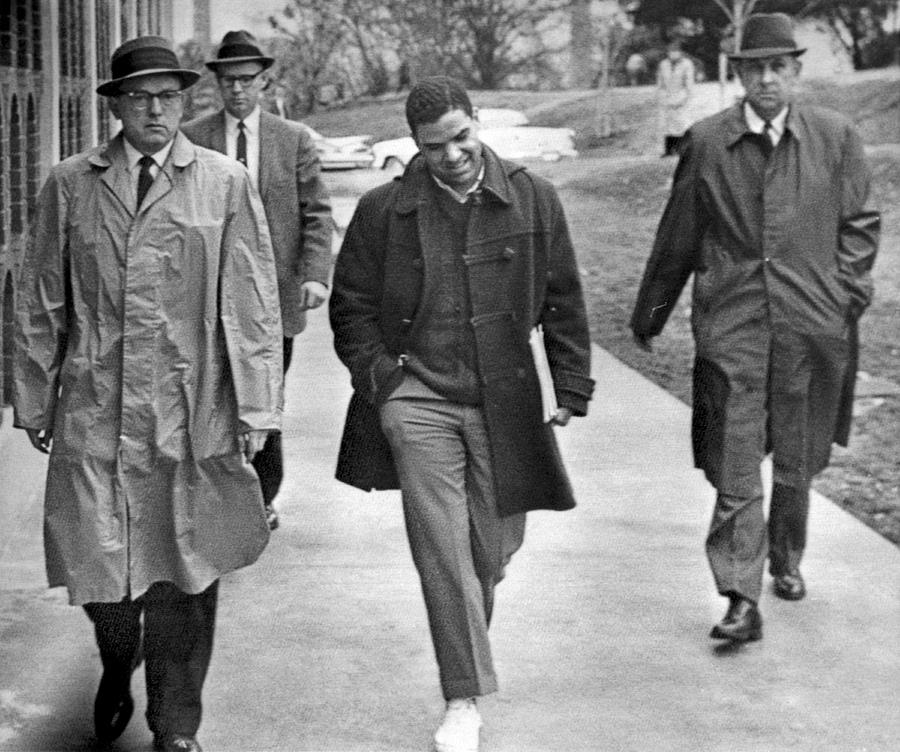 Negro Escorted To College Photograph by Underwood Archives