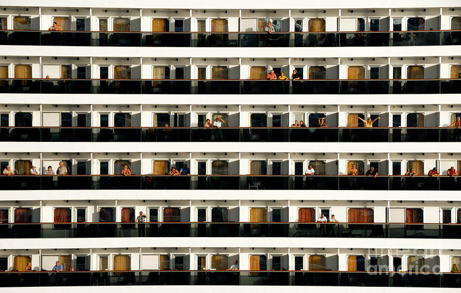 Pattern Photograph - Neighbors across the way cruise ship by Amy Cicconi