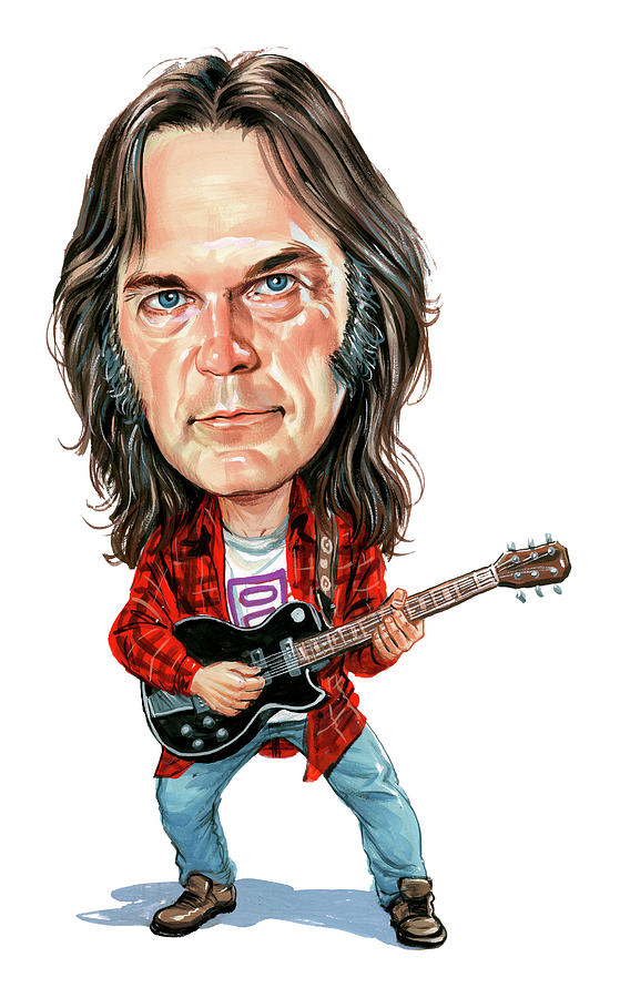 Neil Young Painting - Neil Young by Art  