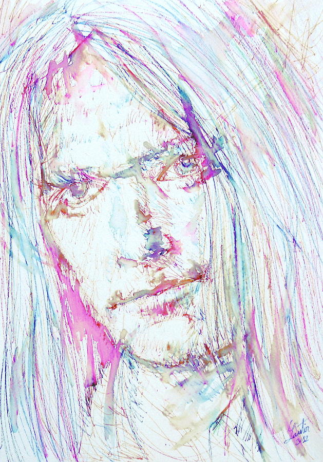 Neil Young Painting - NEIL YOUNG - colored pens portrait by Fabrizio Cassetta