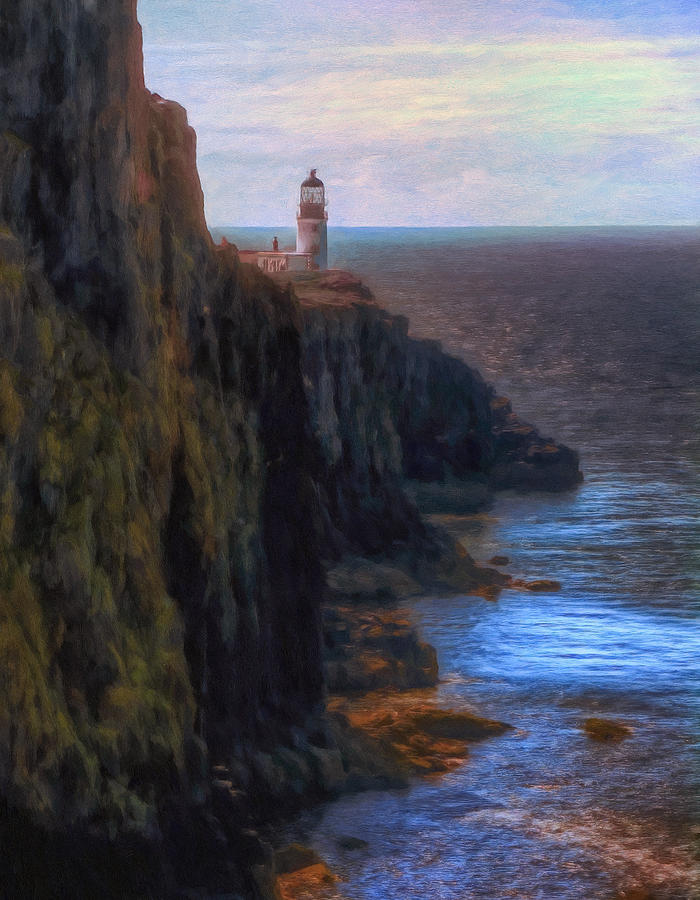 Neist Point Lighthouse Painting by Michael Pickett