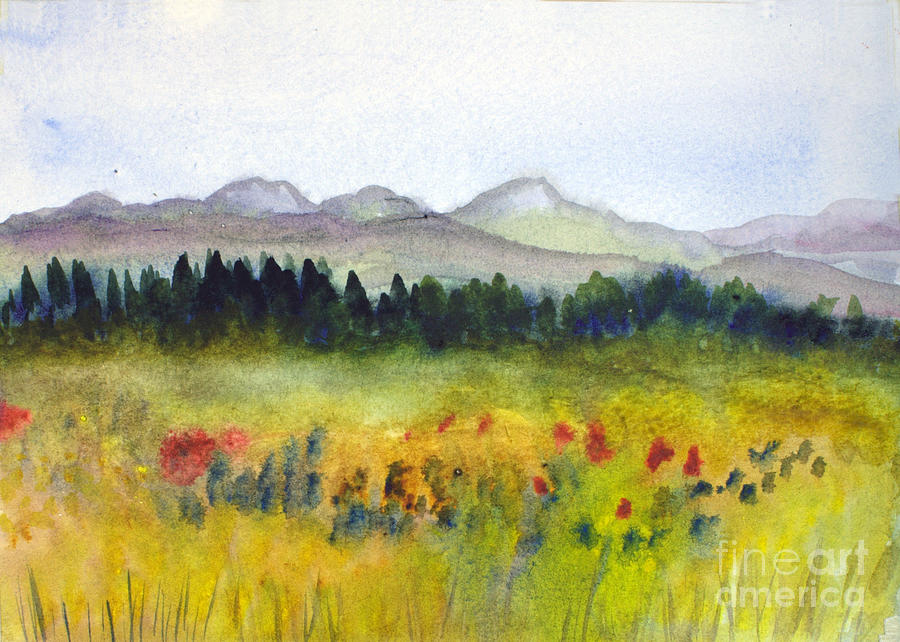 NEK Mountains and Meadows Painting by Donna Walsh