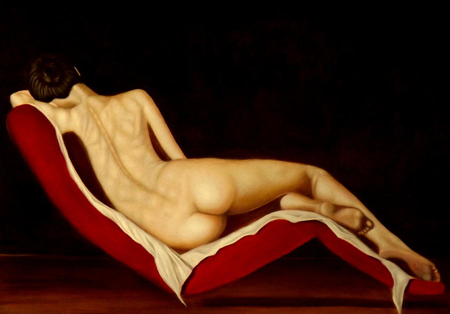 Nude Painting - Nel mare dei ricordi by Alessandra Veccia Nude Painting - Nel mare dei ricordi by Alessandra Veccia
