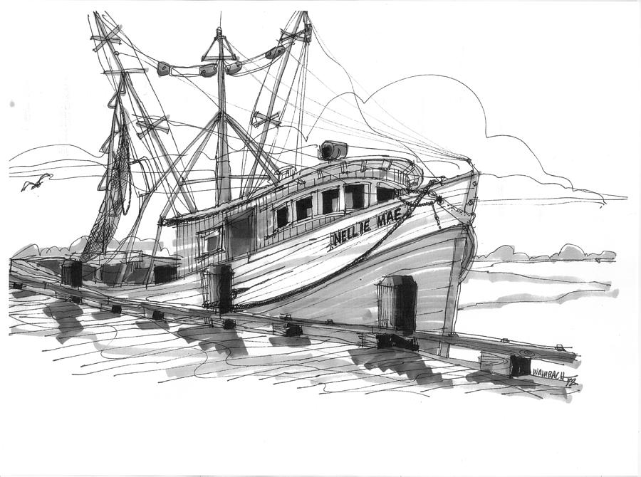 Back to Richard Wambach | Art / Drawings / Fishing Boat Drawings