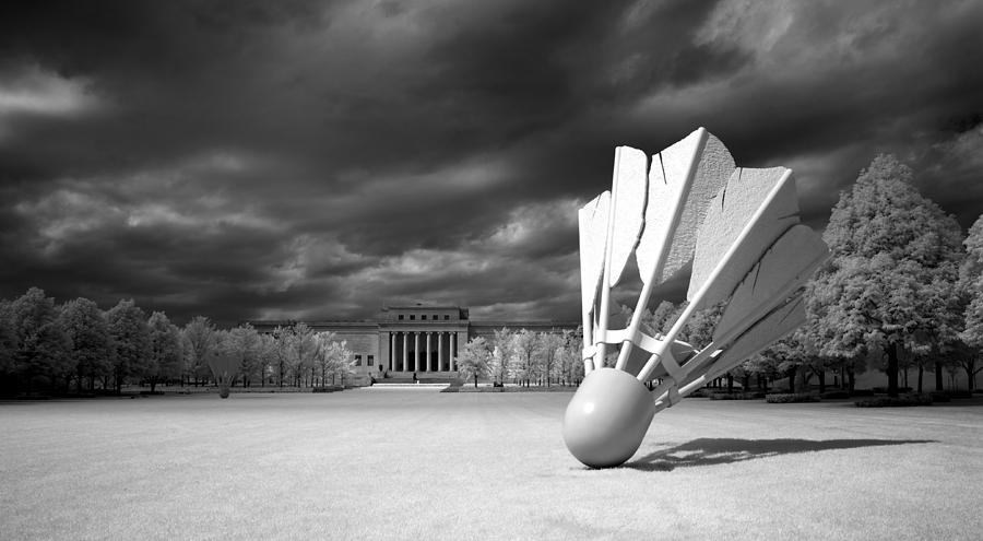 Black And White Photograph - Nelson Akins Art Museum in Infrared by Mountain Dreams