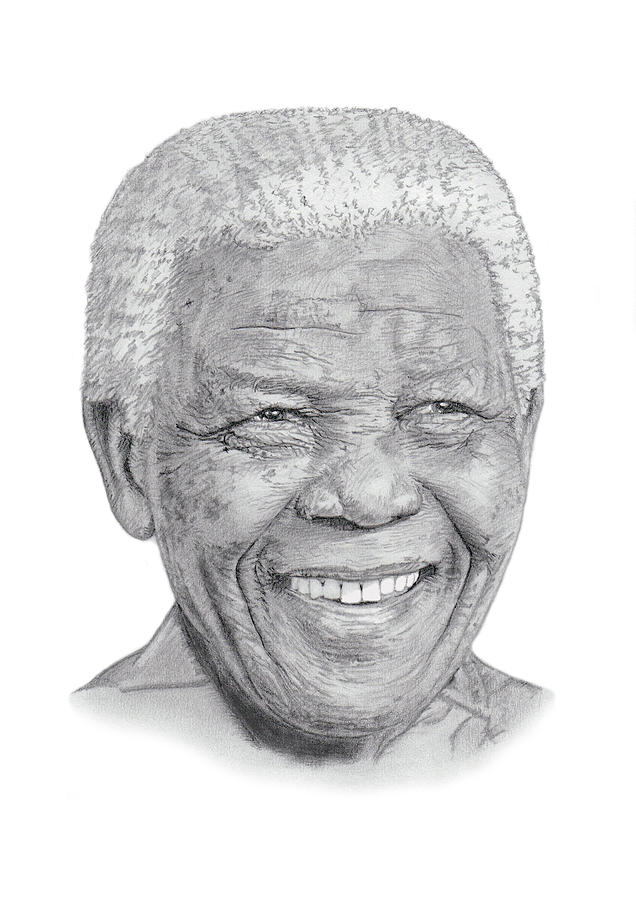 Nelson Mandela Drawing by Chris Greenwood