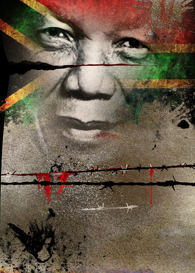 Nelson Mandela Digital Art by Dray Van Beeck