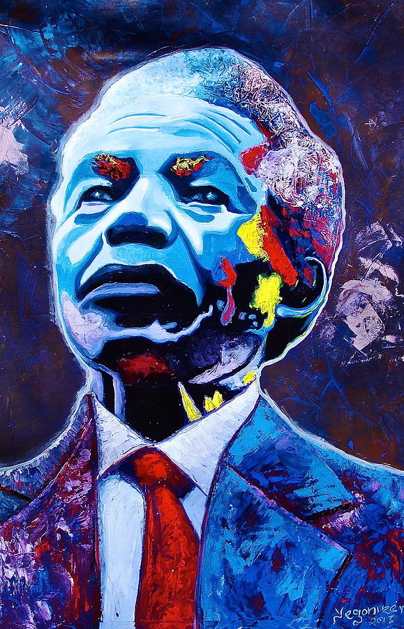 Nelson Mandela Painting by Evans Yegon