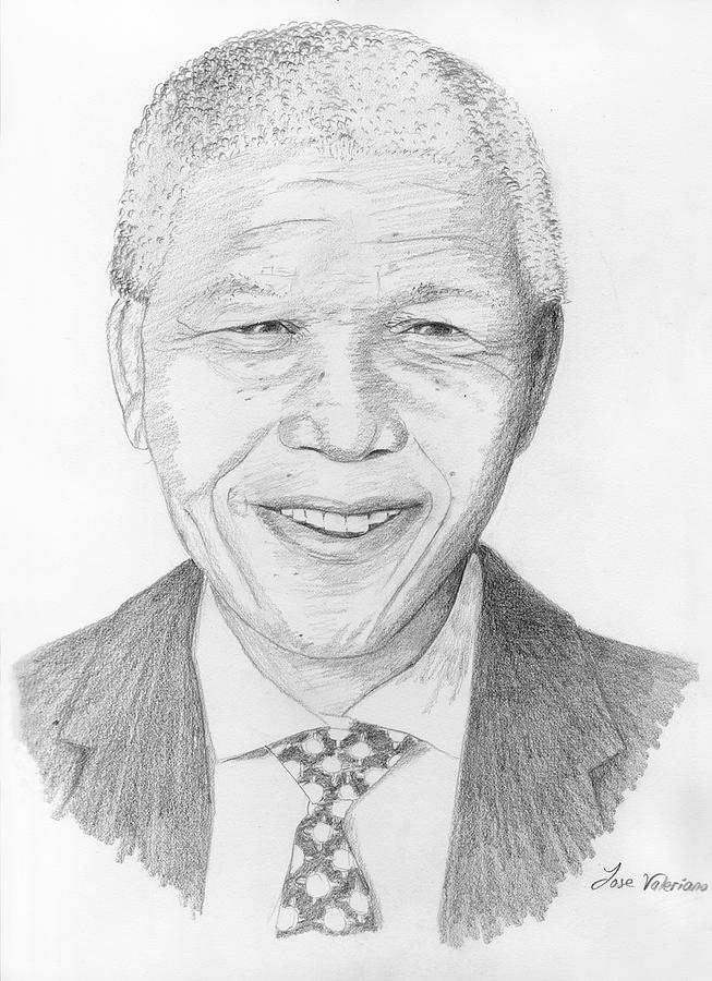 Nelson Mandela Drawing - Nelson Mandela by Martin Valeriano
