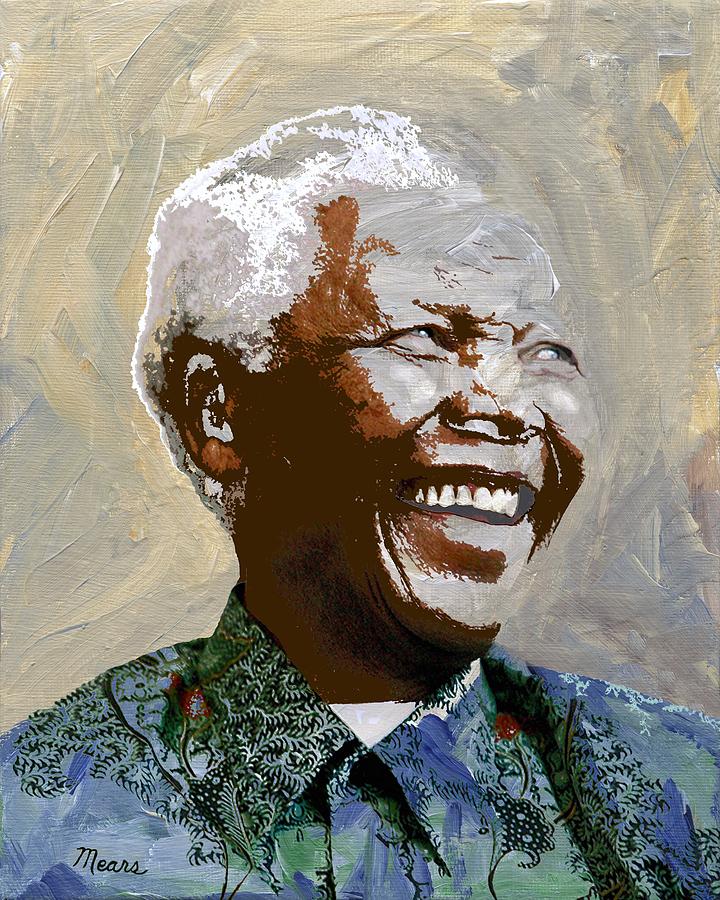 Nelson Mandela Painting - Nelson Mandela by Linda Mears