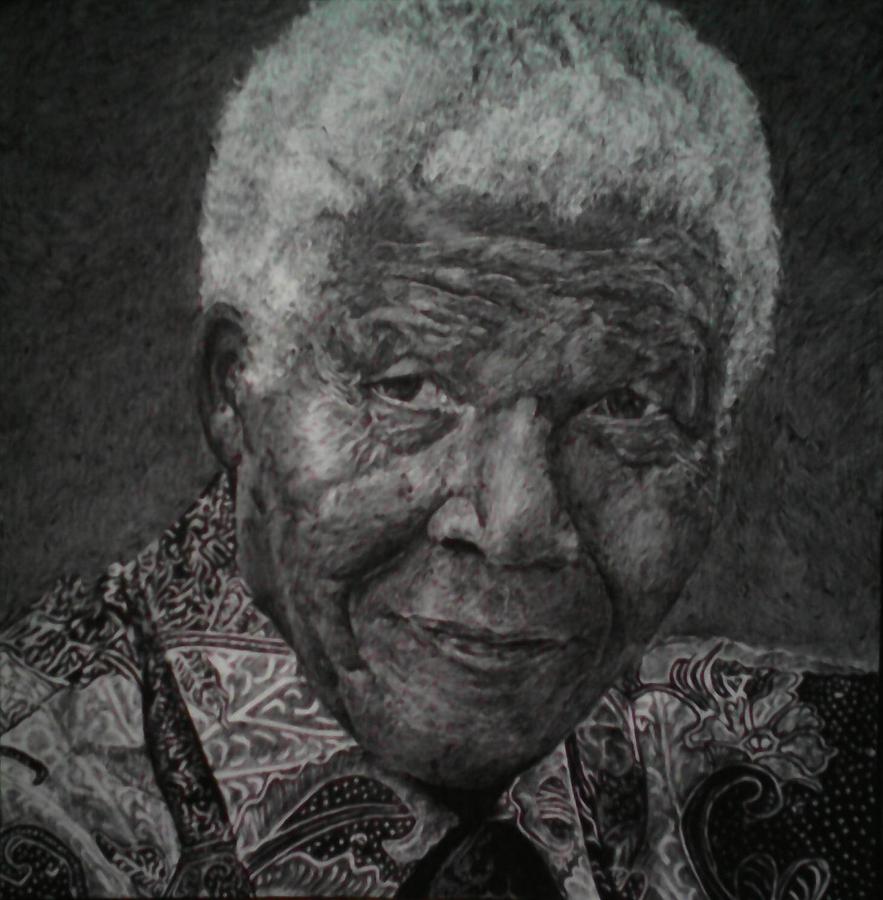 Nelson Mandela Drawing - Nelson Mandela by Triana Nurmaria