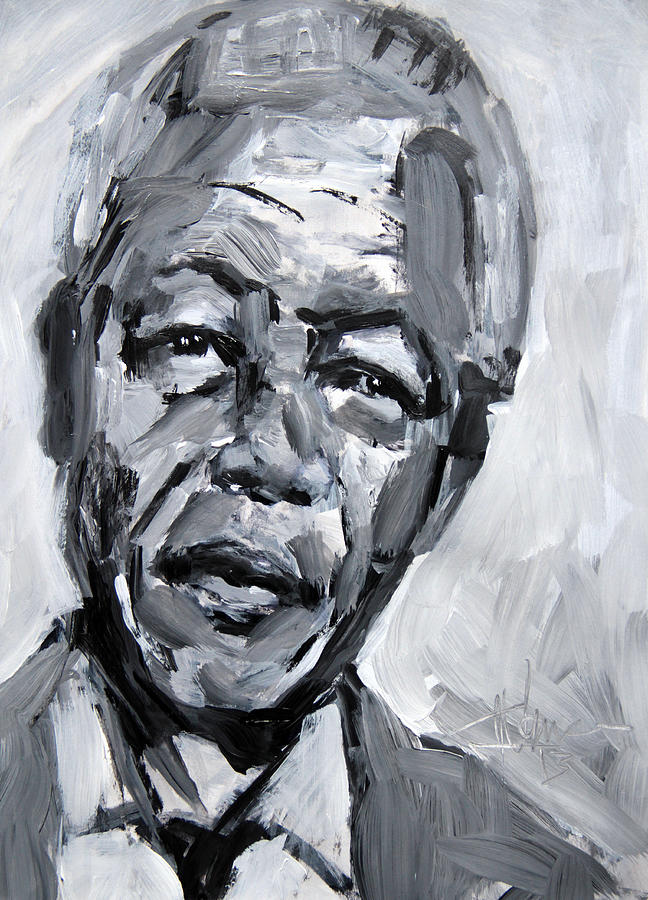 Nelson Mandela Tribute Painting Painting by Jim Vance